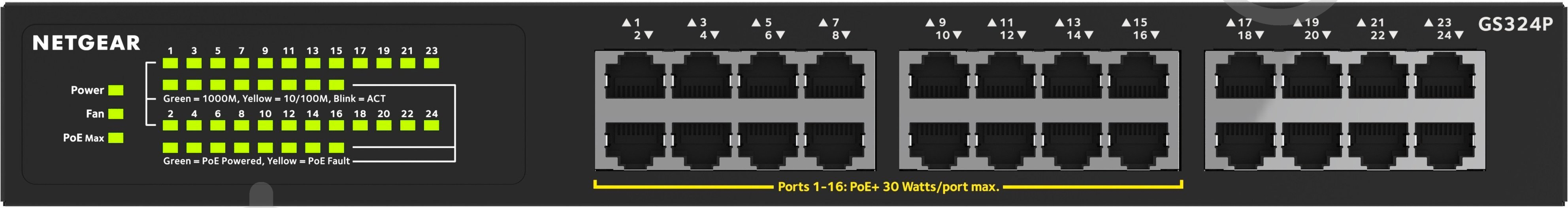 Коммутатор NETGEAR GS324P-100EUS - фото 2
