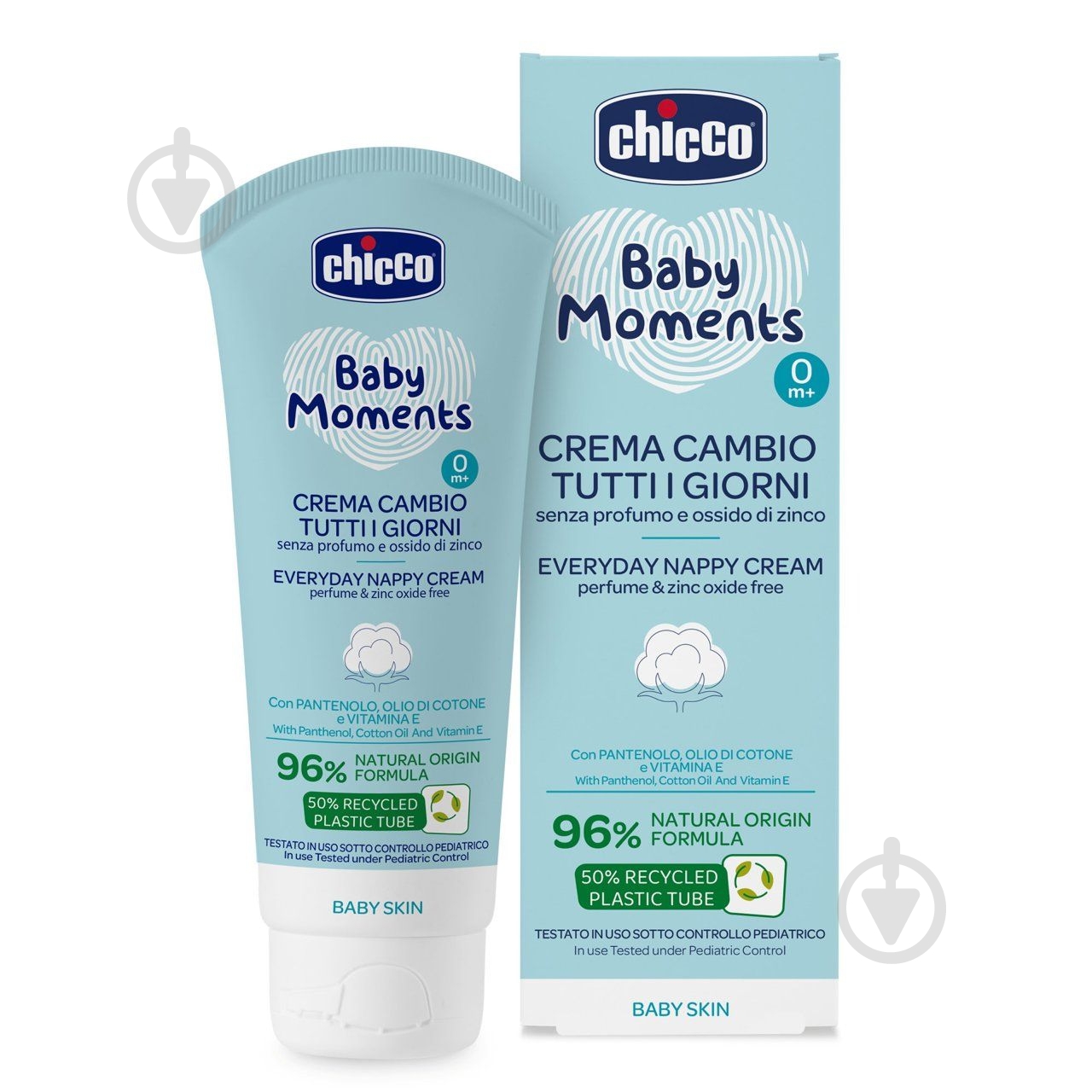 Крем під підгузок Chicco Baby Moments з пантенолом 100 мл 161 г (11641.00) - фото 2 Крем під підгузок Chicco Baby Moments з пантенолом 100 мл 161 г (11641.00) - фото 2