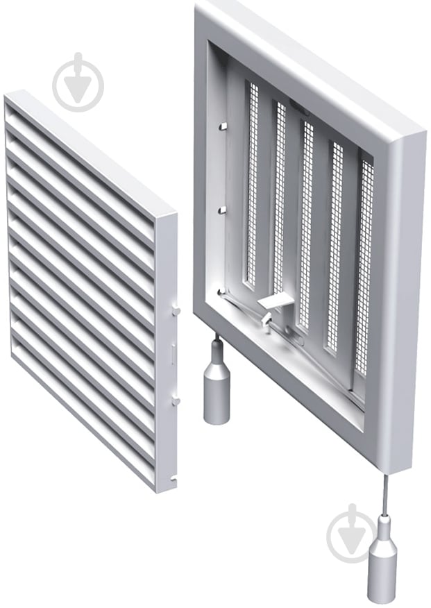 Решітка Вентс МВ 100Рс пластик білий - фото 1