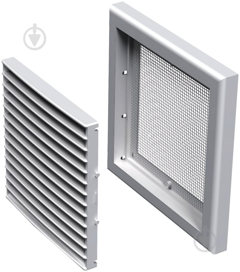 Решетка Вентс МВ 101с пластик белый - фото 1