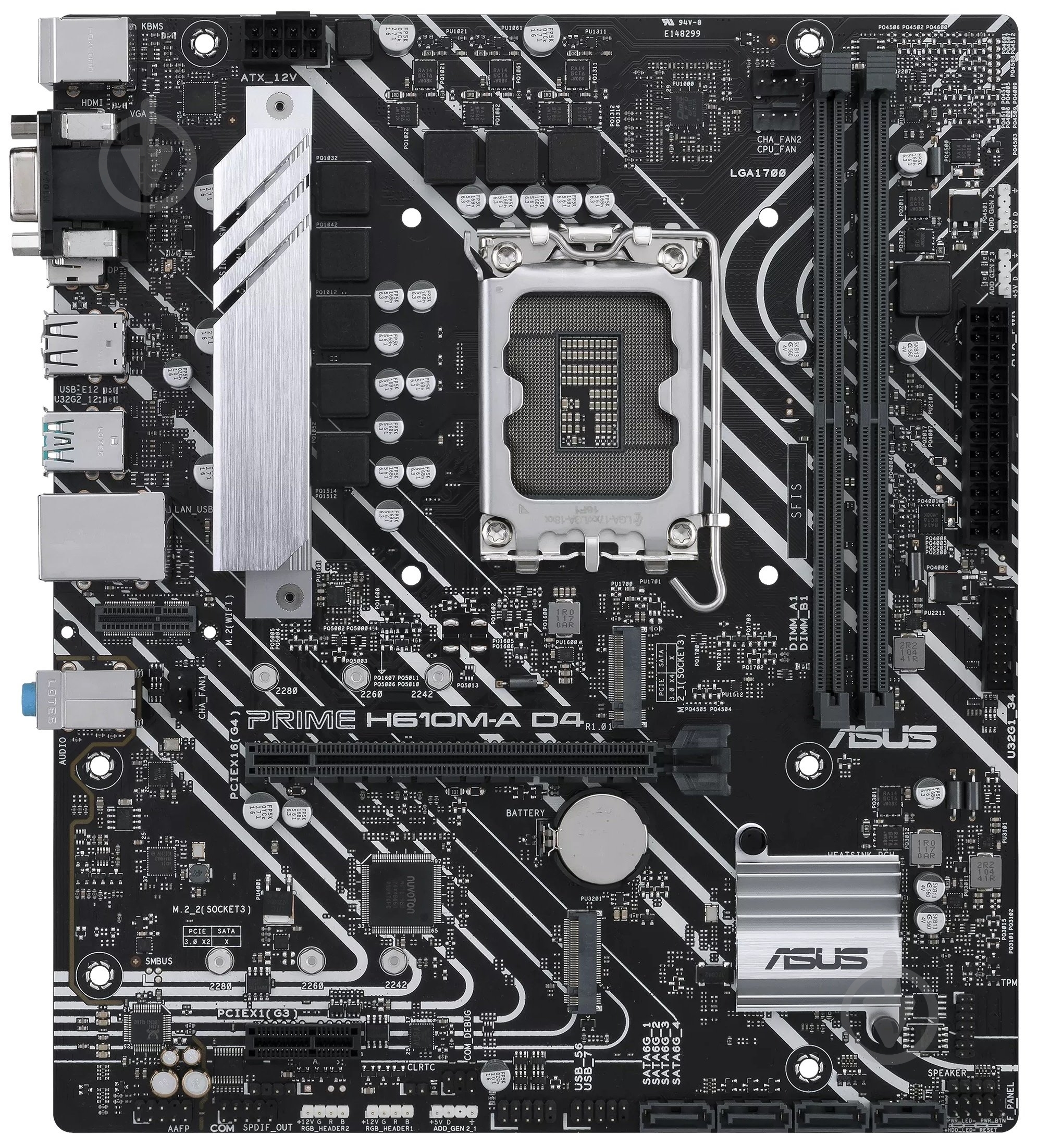 Материнська плата Asus 90MB19P0-M0EAYC (Socket 1700, Intel H610, micro ATX) - фото 1