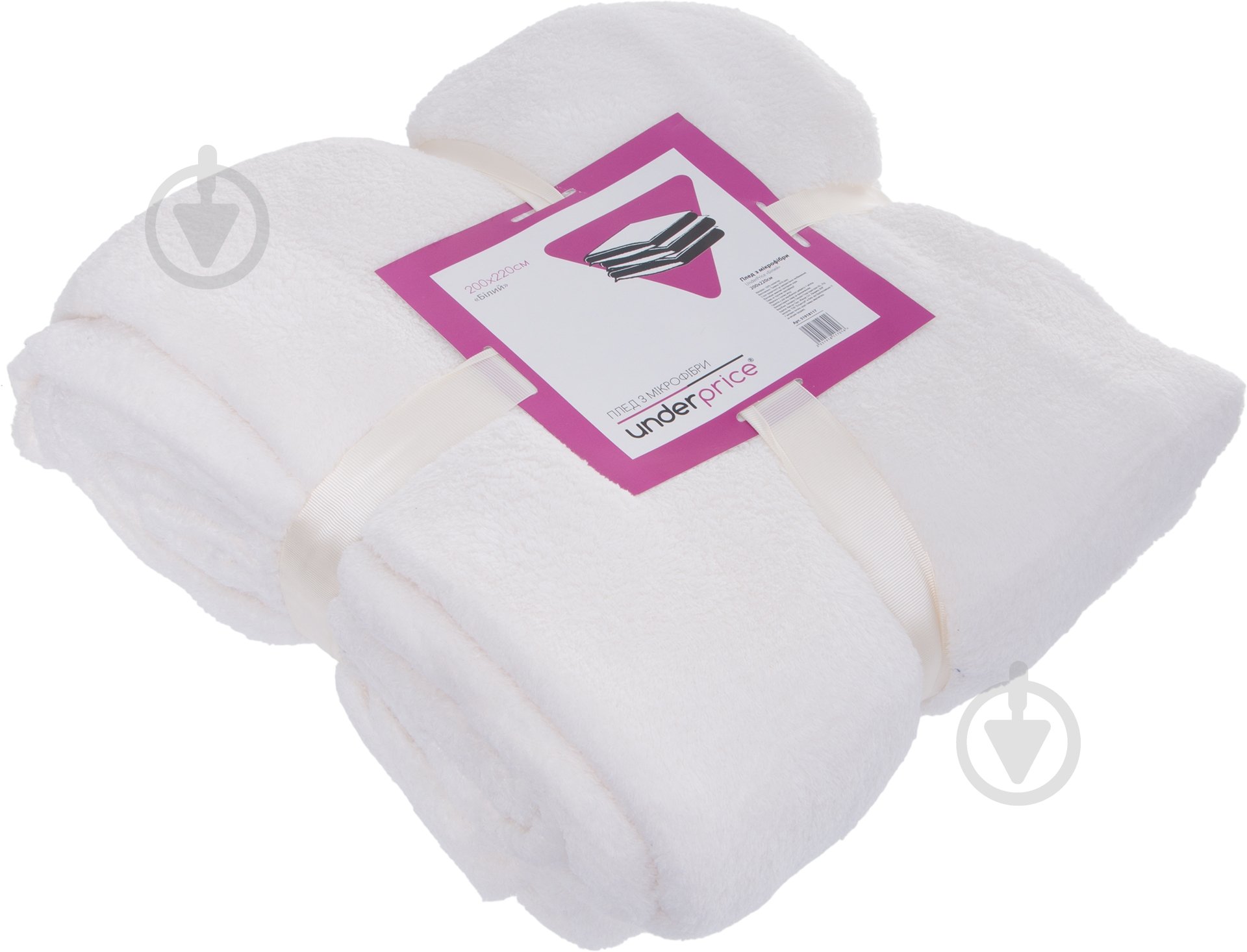Плед 200x220 см белый UP! (Underprice) - фото 3
