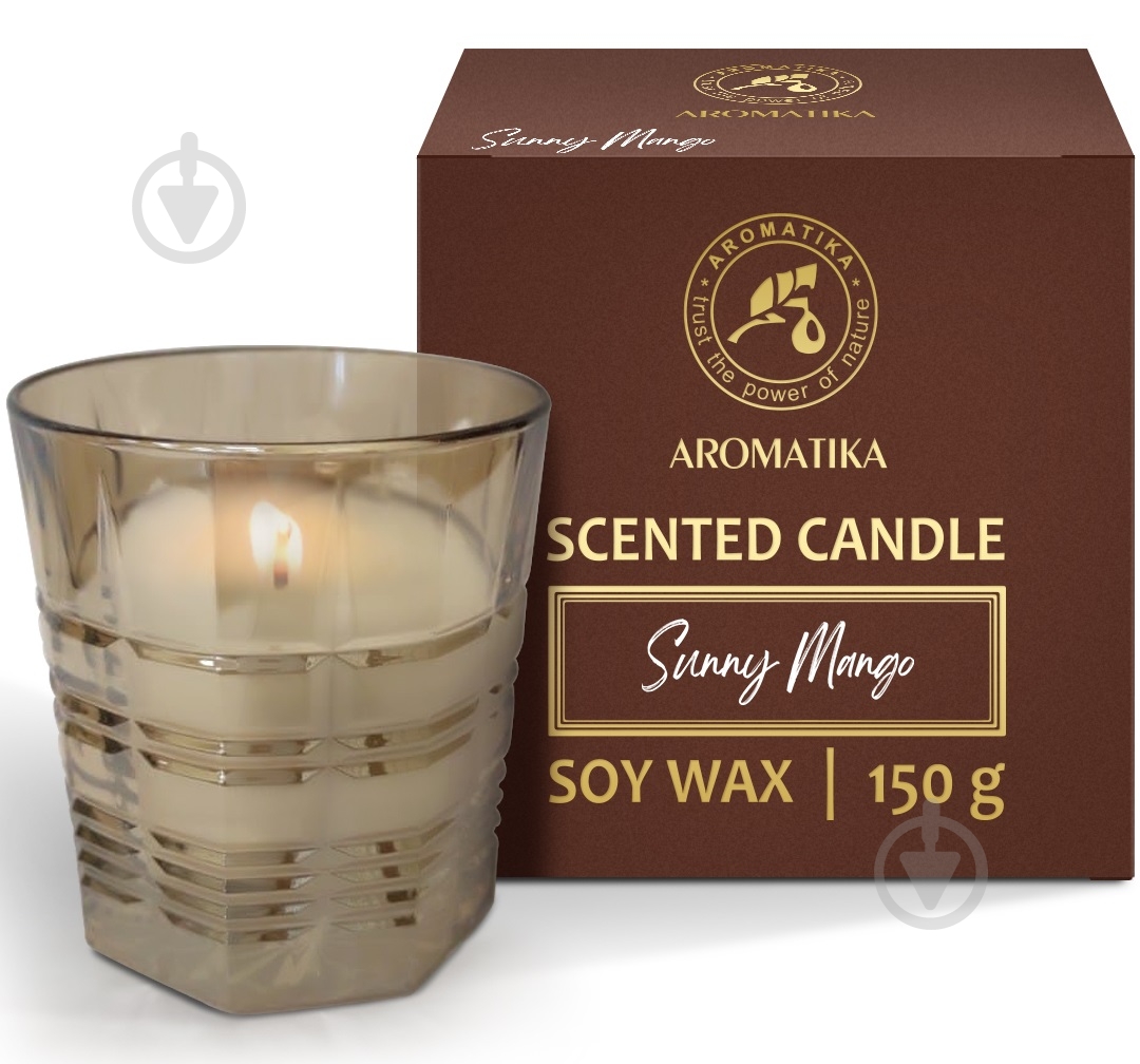 Свеча ароматическая Ароматика Солнечный манго (Sunny Mango) 150 г - фото 1