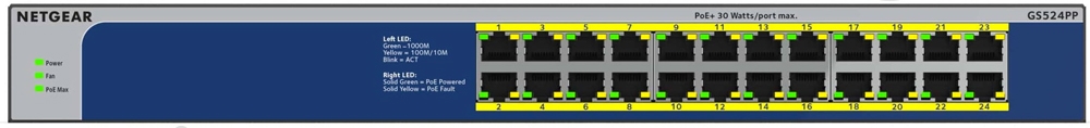 Коммутатор NETGEAR GS524PP (GS524PP-100EUS) - фото 4 Коммутатор NETGEAR GS524PP (GS524PP-100EUS) - фото 4