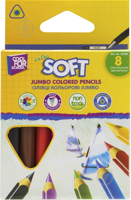 Карандаши цветные Jumbo Extra Soft 8 шт. CF15165 - фото 1