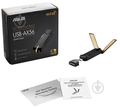 Wi-Fi-адаптер Asus USB-AX56 AX1800 black - фото 3