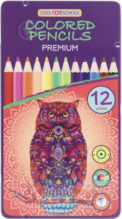 Карандаши цветные Premium 12 шт. CF15173 - фото 1 Карандаши цветные Premium 12 шт. CF15173 - фото 1