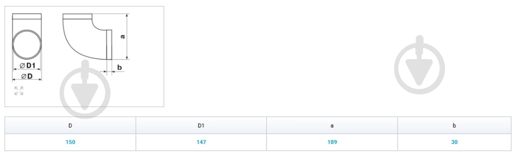 Колено 90° Вентс Пластивент d150 323 - фото 3