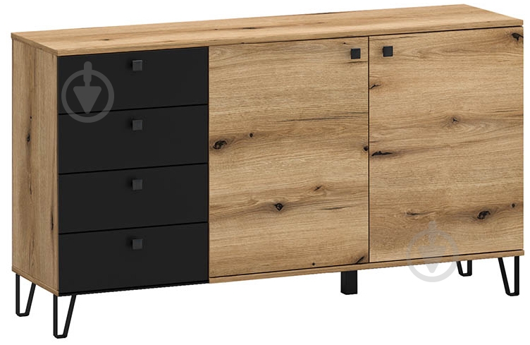 Комод Lagom 2д4ш Вейл 390x803x1461 мм дуб эвок/чорный - фото 1