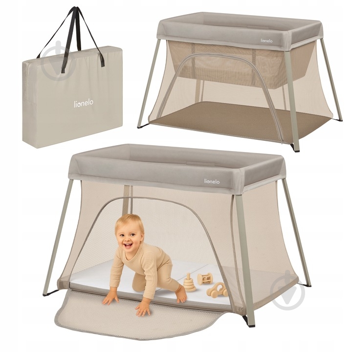 Манеж-ліжко Lionelo LO-ALICE BEIGE OLIVE - фото 1