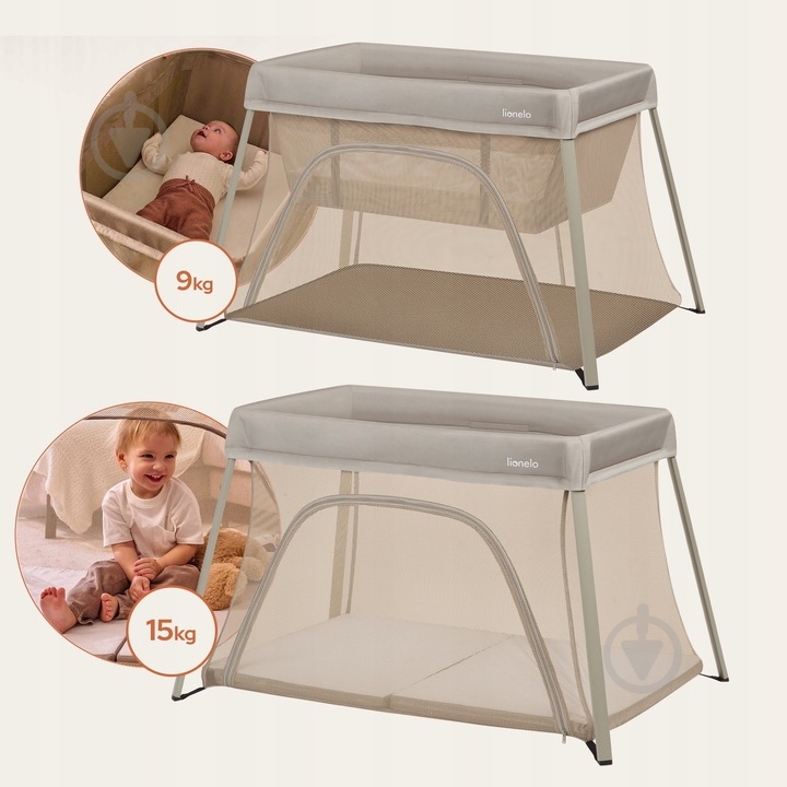 Манеж-ліжко Lionelo LO-ALICE BEIGE OLIVE - фото 2