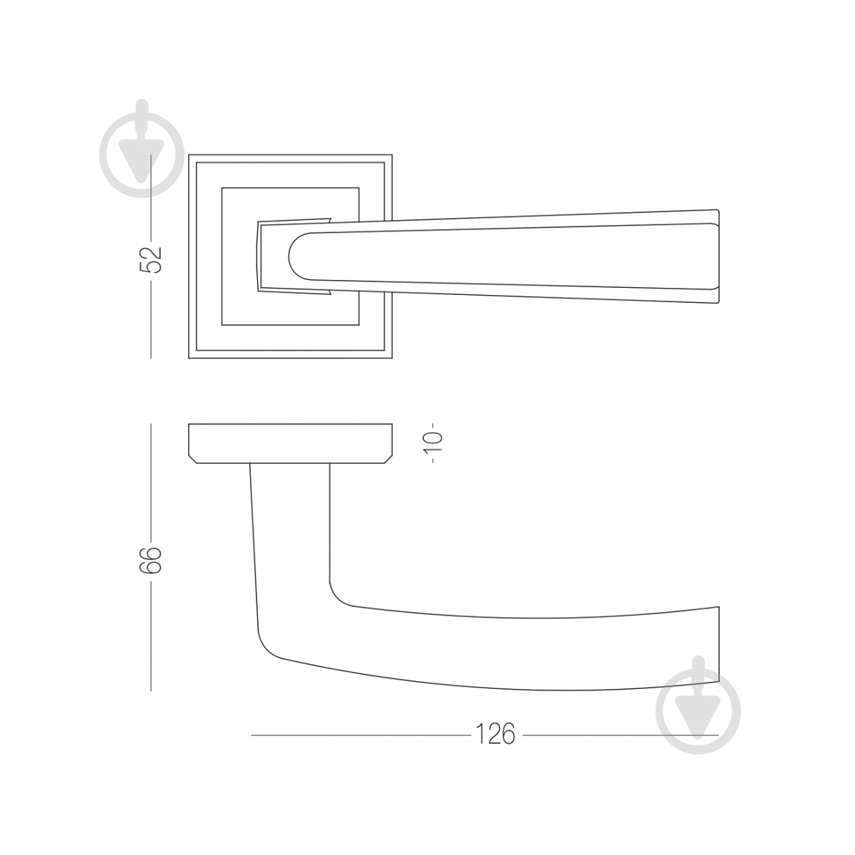 Ручка на розетке Linde А-1355 матовый никель/хром - фото 3