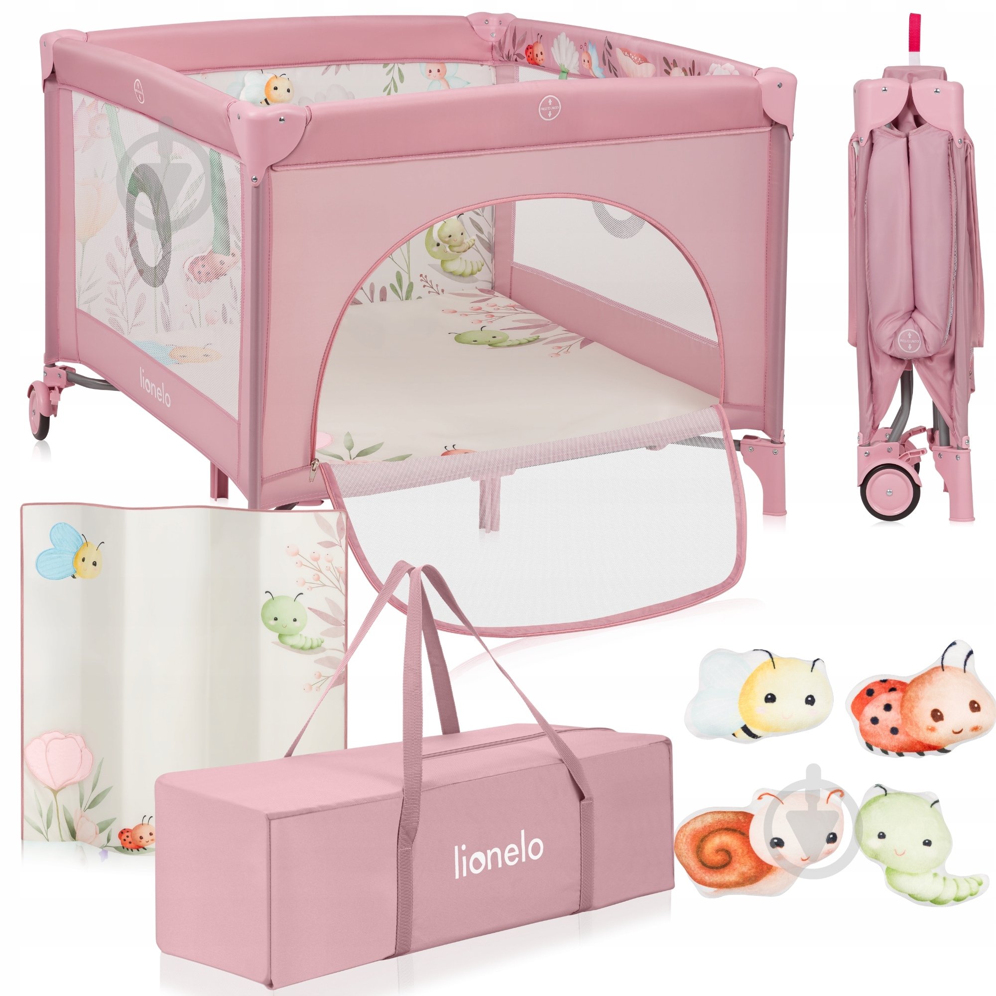 Манеж Lionelo LO-MILLE PLUS PINK - фото 1