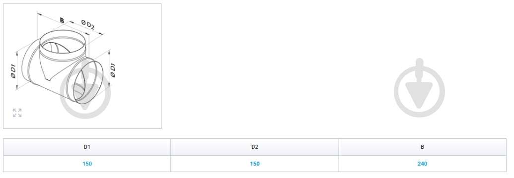 Тройник Вентс ТМ 150ц - фото 2