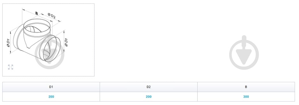 Тройник Вентс ТМ 200 - фото 2