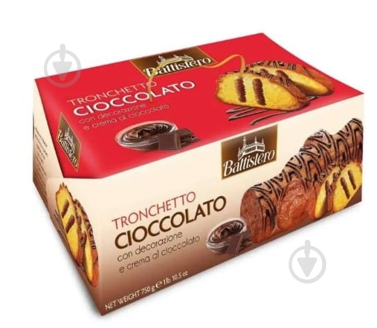 Кекс Battistero Tronchetto рулет с шоколадным кремом 750 г 8 шт/ящ - фото 1 Кекс Battistero Tronchetto рулет с шоколадным кремом 750 г 8 шт/ящ - фото 1