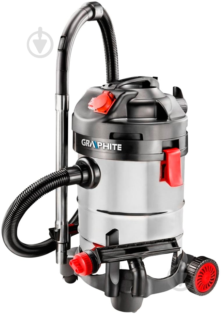 Пылесос GRAPHITE промышленный 1500 Вт 30 л 59G607 - фото 1