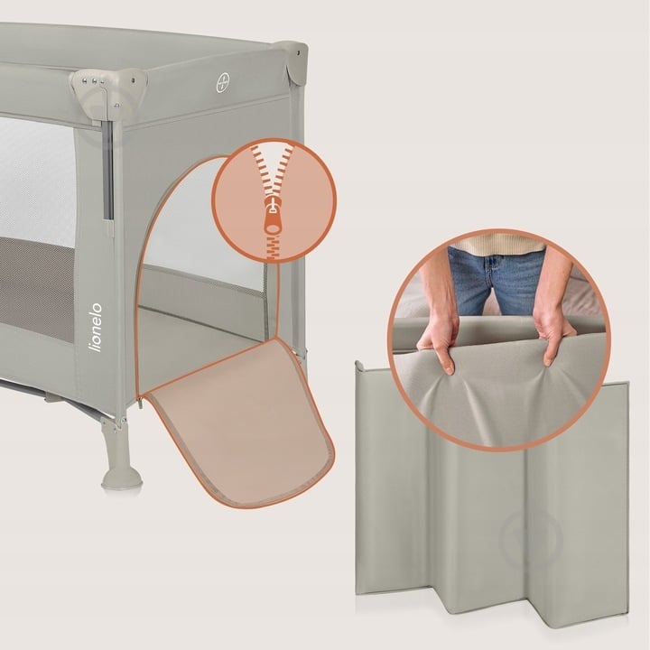 Манеж-ліжко Lionelo LO-ELLEN BEIGE SAND - фото 5