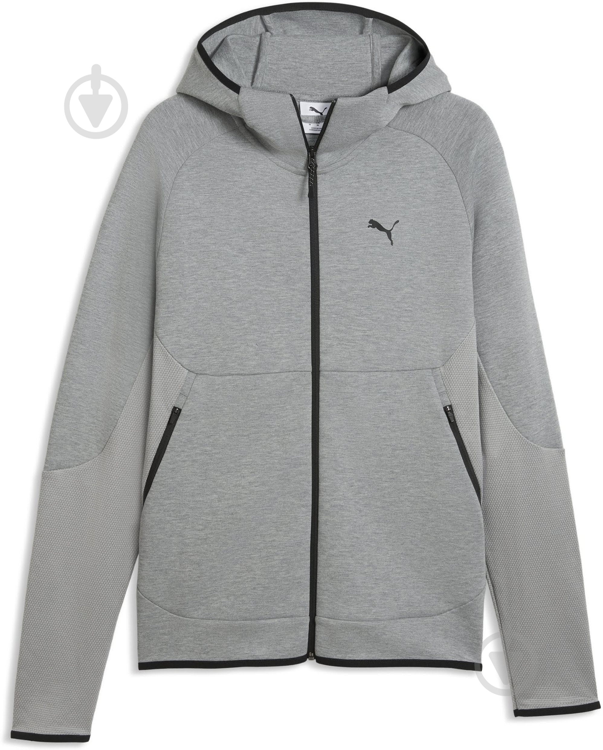 Джемпер Puma PUMATECH Slim Elevated Full-Zip Hoodie DK 69395103 р.L серый - фото 4