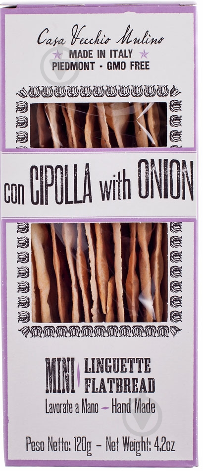 Хлібці Casa Vecchio Mulino Linguette з цибулею 120 г - фото 1