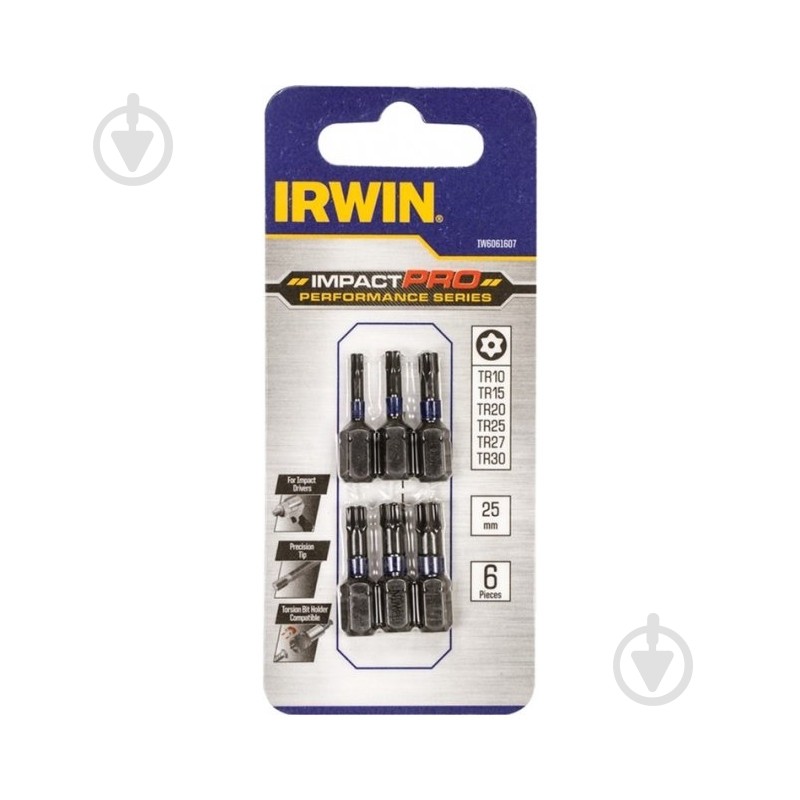 Набор бит Irwin IMPACT PRO 6 шт. IW6061607 - фото 1
