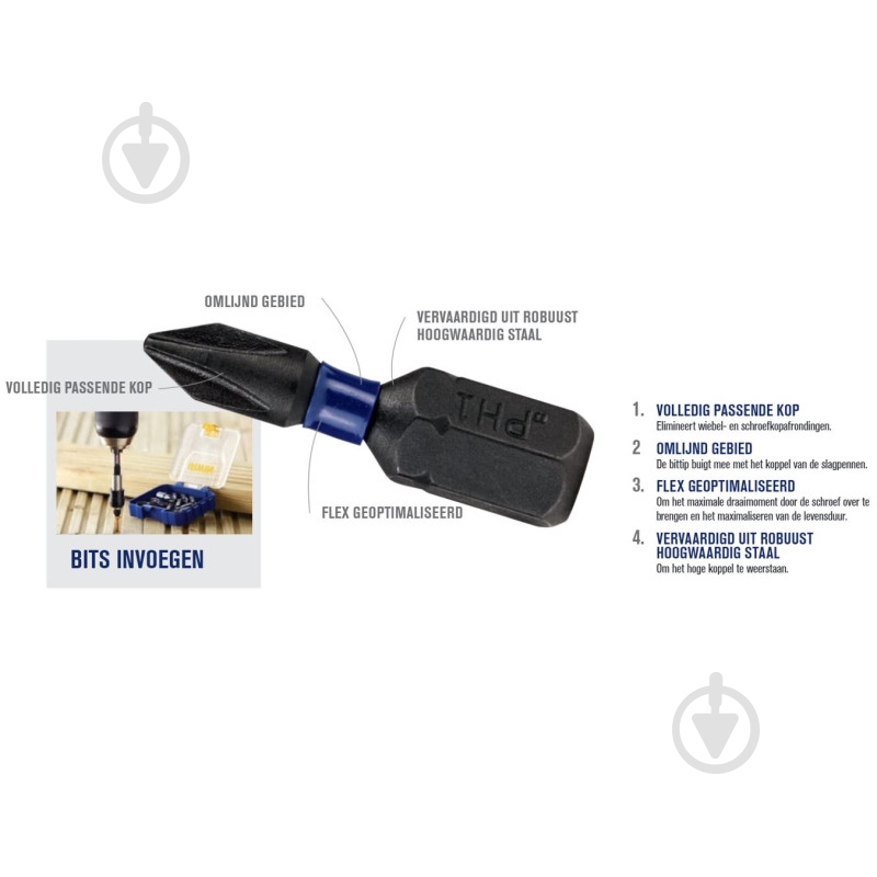 Набор бит Irwin IMPACT PRO 6 шт. IW6061607 - фото 3