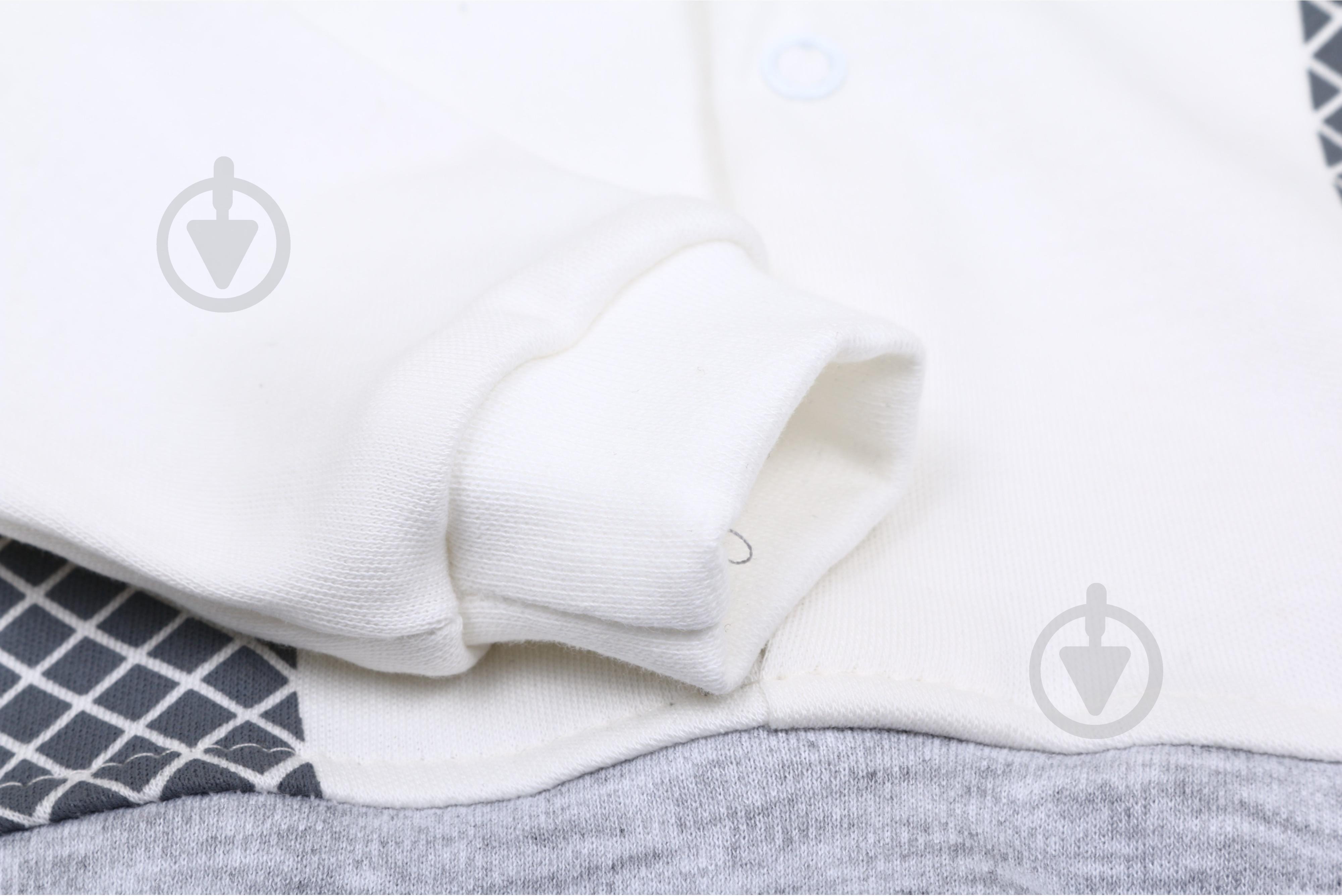 Комбинезон для мальчика Bambinelli с бабочкой р.56 белый с серым 0210 - фото 3