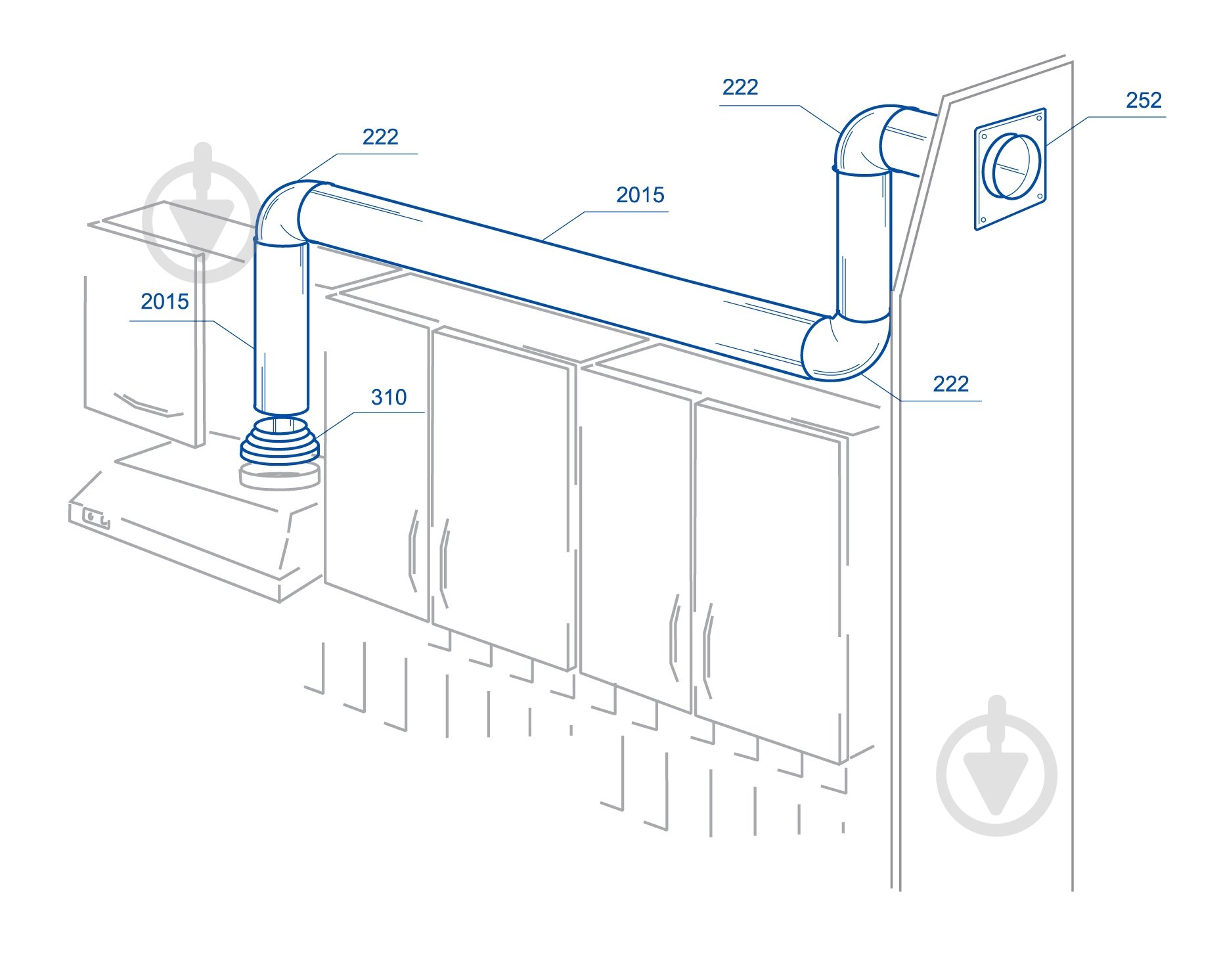 Соединитель Вентс Пластивент d150 с пластиной 150 - фото 2
