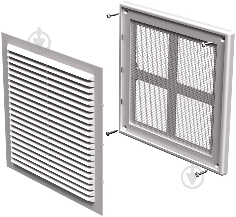 Решітка Вентс МВ 150 Мс пластик білий - фото 1 Решітка Вентс МВ 150 Мс пластик білий - фото 1