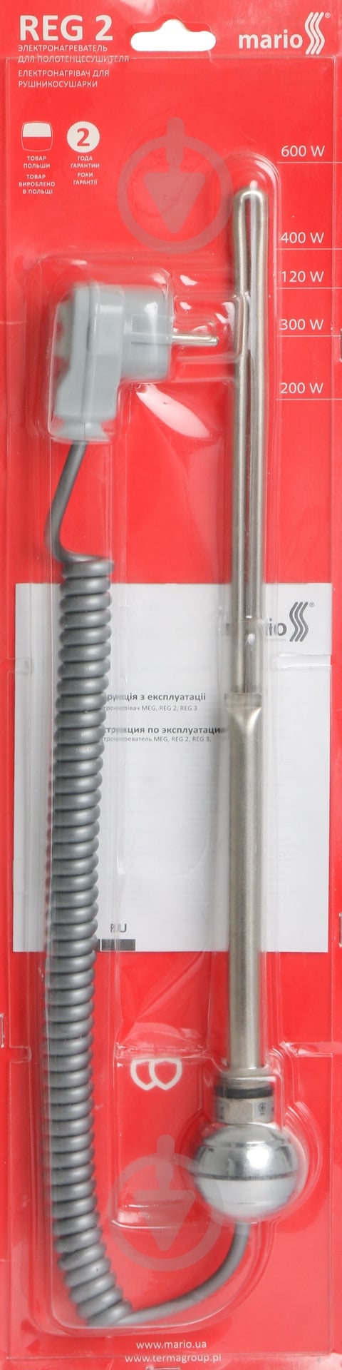 Электронагреватель Mario для полотенцесушителя - фото 6 Электронагреватель Mario для полотенцесушителя - фото 6