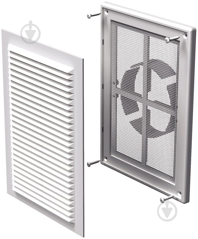 Решетка Вентс МВ 125 ВДМс пластик белый - фото 1