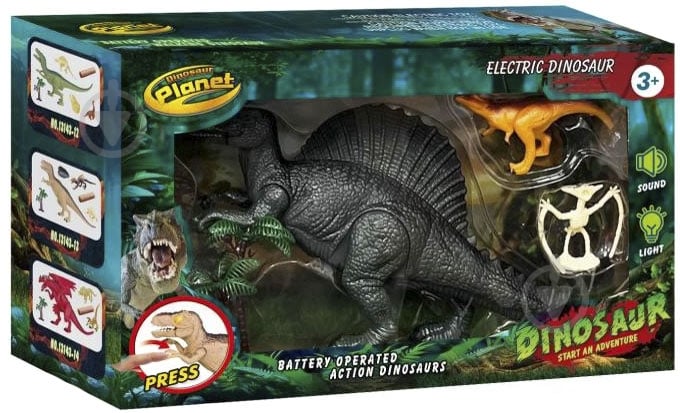 Игровой набор Dinosaur Planet Спинозавр с аксессуарами 3 шт. MX0389558 - фото 1 Игровой набор Dinosaur Planet Спинозавр с аксессуарами 3 шт. MX0389558 - фото 1