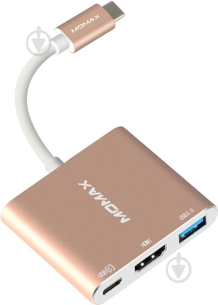 Кардридер MOMAX Elite Type C Multi-Media Hub Gold (DHC4L) - фото 1