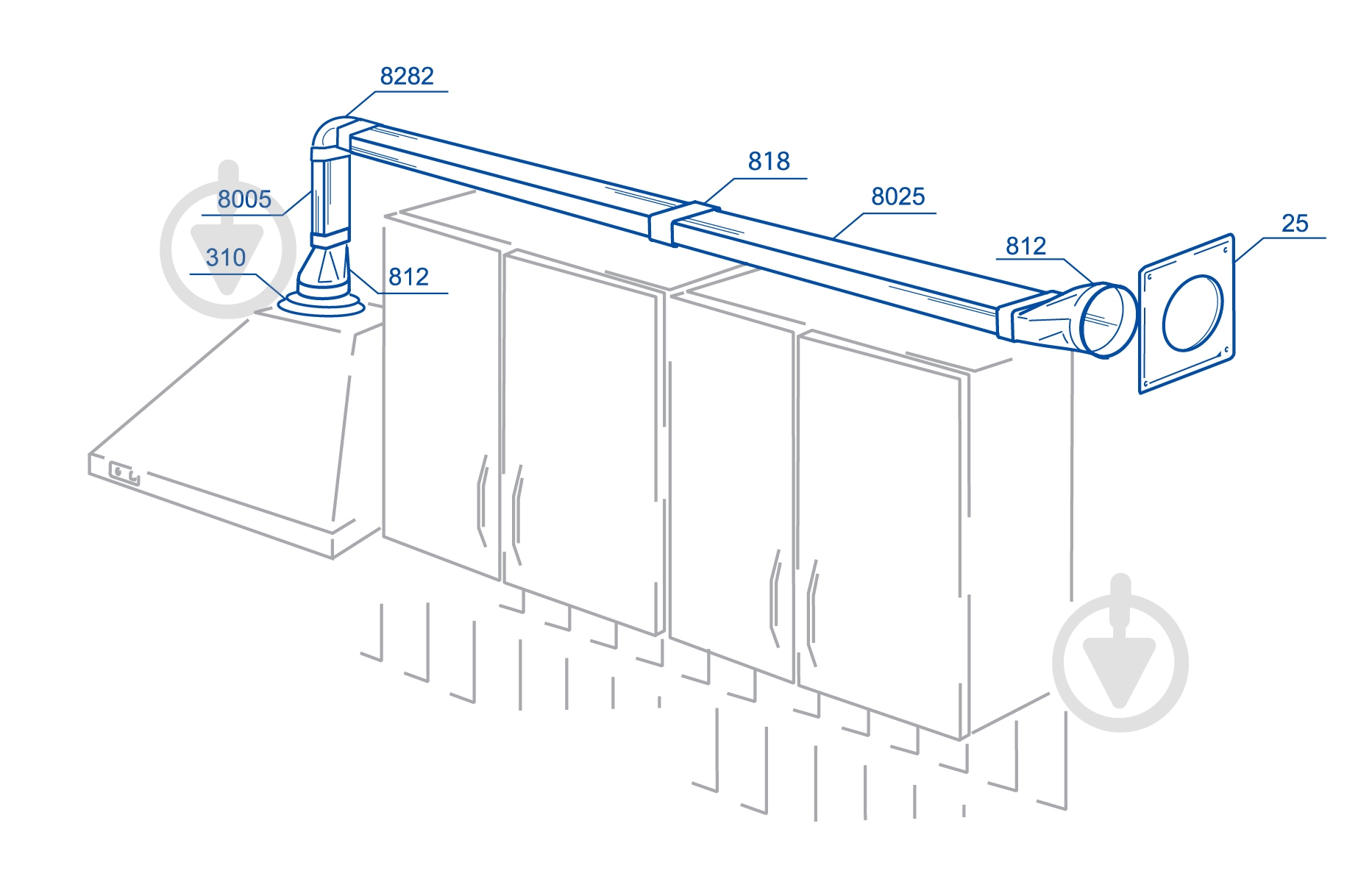 Канал плоский Вентс Пластивент 204x60/1,5 8015 - фото 2