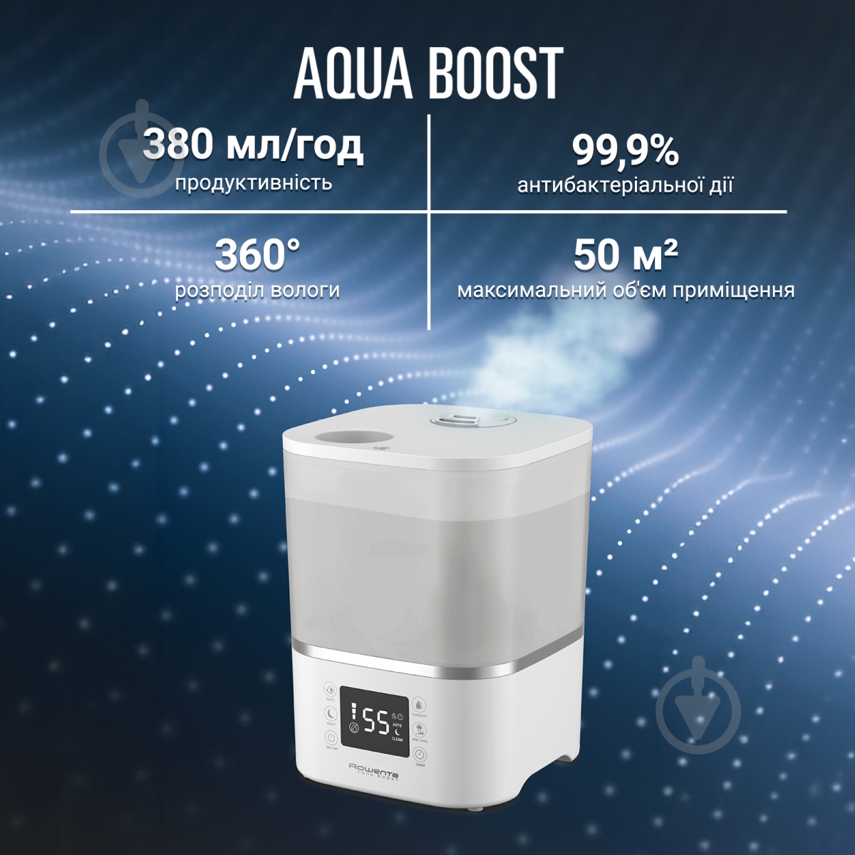 Увлажнитель воздуха Rowenta Aqua Boost HU4020F0 - фото 7 Увлажнитель воздуха Rowenta Aqua Boost HU4020F0 - фото 7