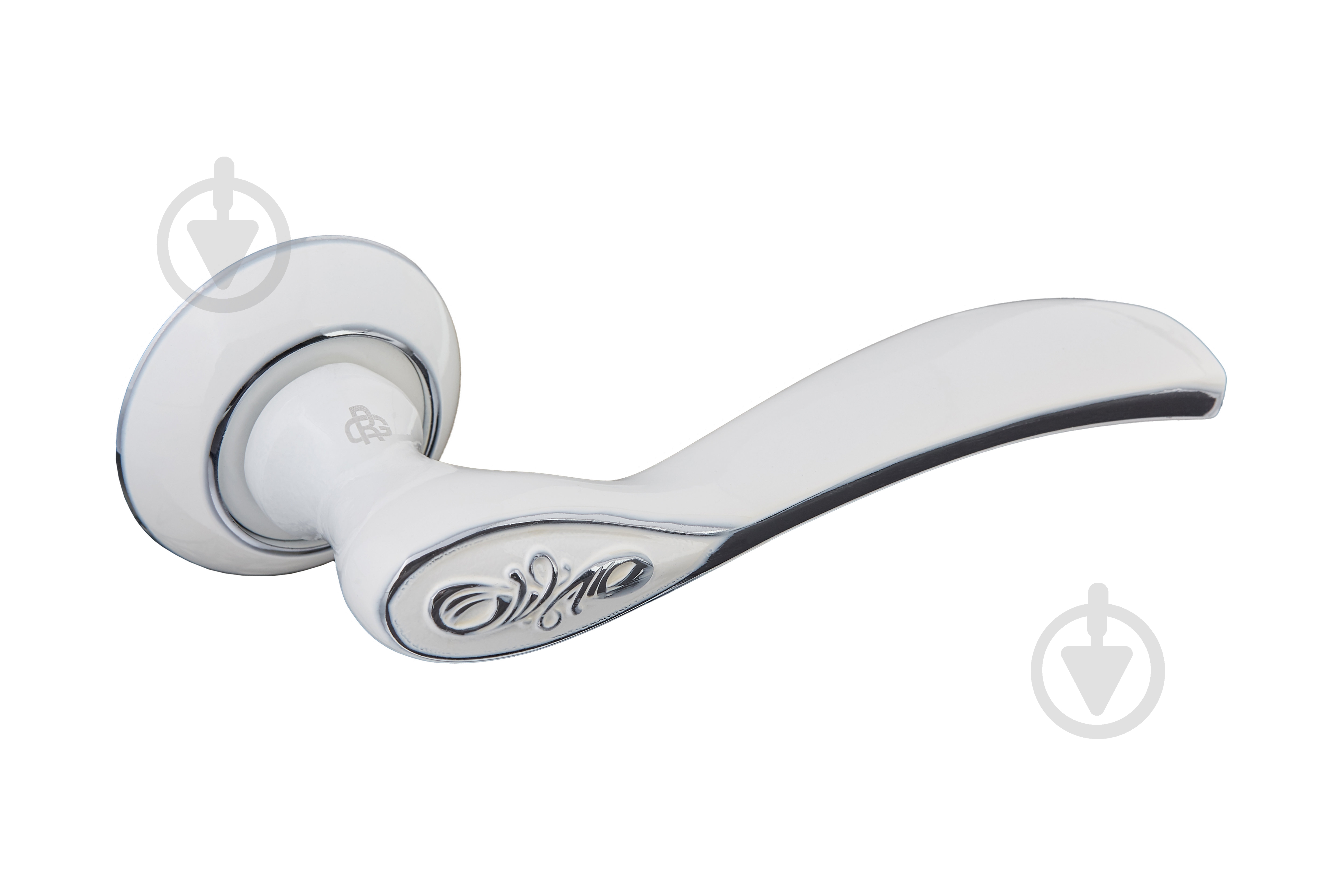 Ручка на розетке Gavroche INDIUM In-A5 (W/CP) белая эмаль/хром - фото 1 Ручка на розетке Gavroche INDIUM In-A5 (W/CP) белая эмаль/хром - фото 1