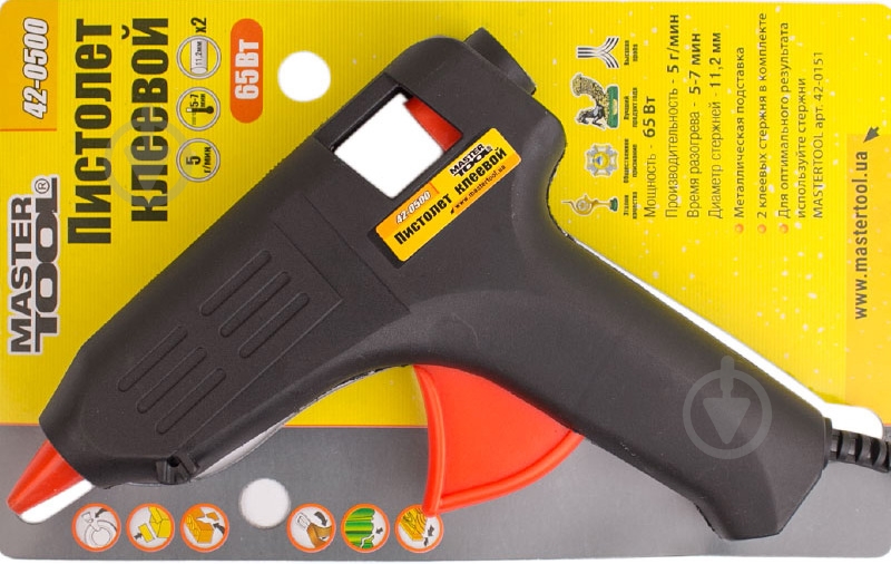 Пистолет клеевой MASTERTOOL 42-0500 - фото 2 Пистолет клеевой MASTERTOOL 42-0500 - фото 2