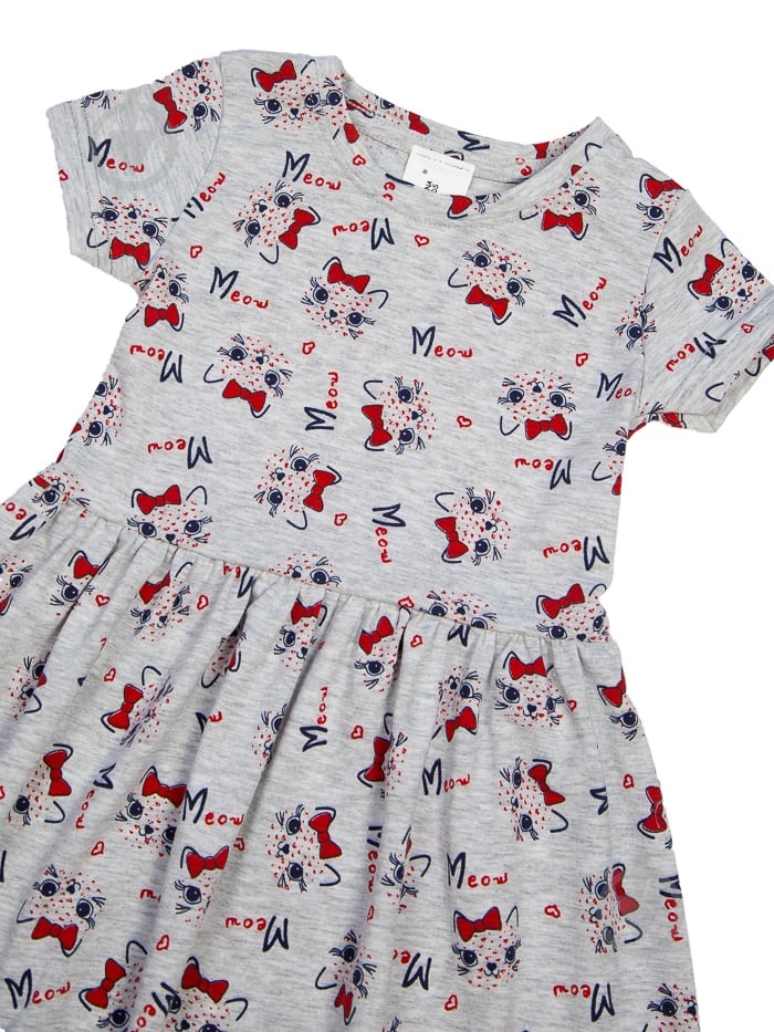 Платье Luna Kids Кошка р.98 серый - фото 2
