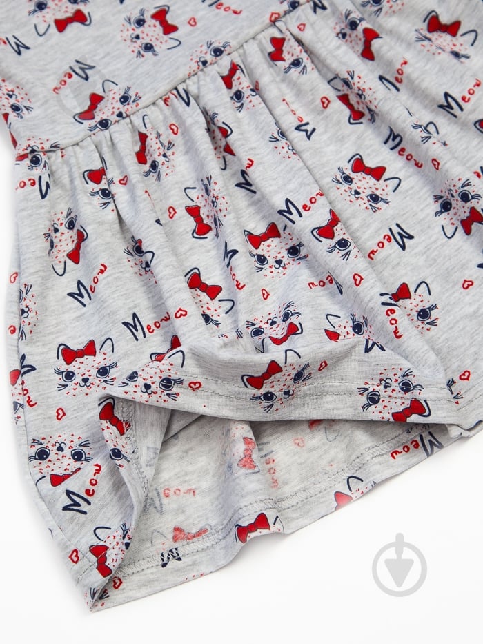 Платье Luna Kids Кошка р.98 серый - фото 3