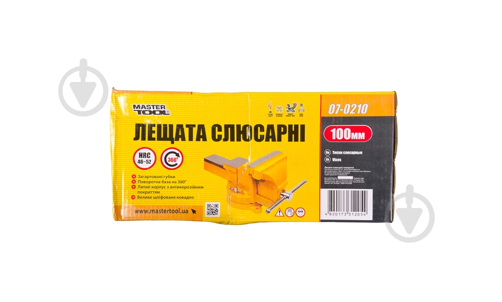 Тиски слесарные MasterTool поворотные 100 мм (07-0210) - фото 3 Тиски слесарные MasterTool поворотные 100 мм (07-0210) - фото 3