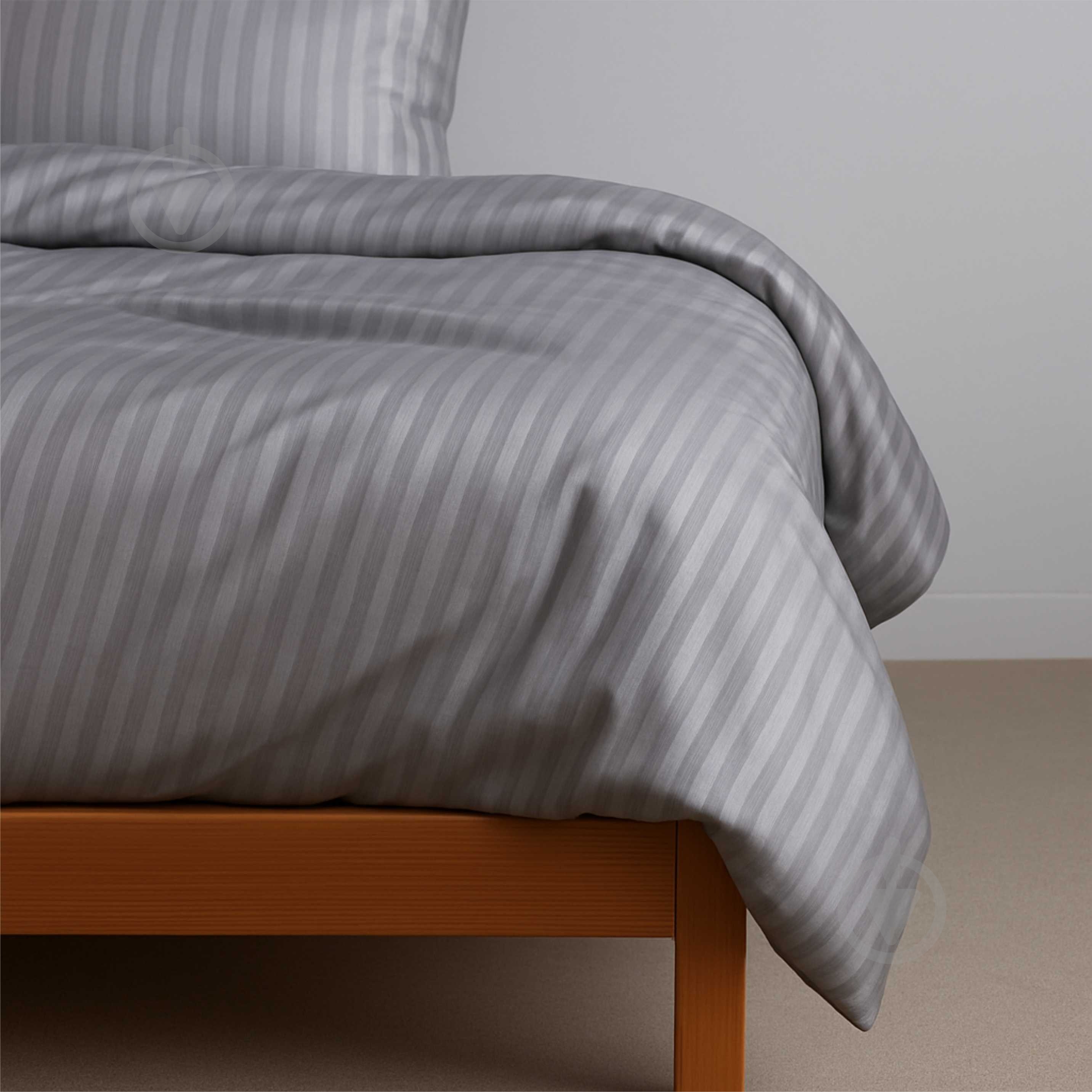 Пододеяльник Boston Soft Grey Stripe 175x210 см светло-серый U-tek - фото 1