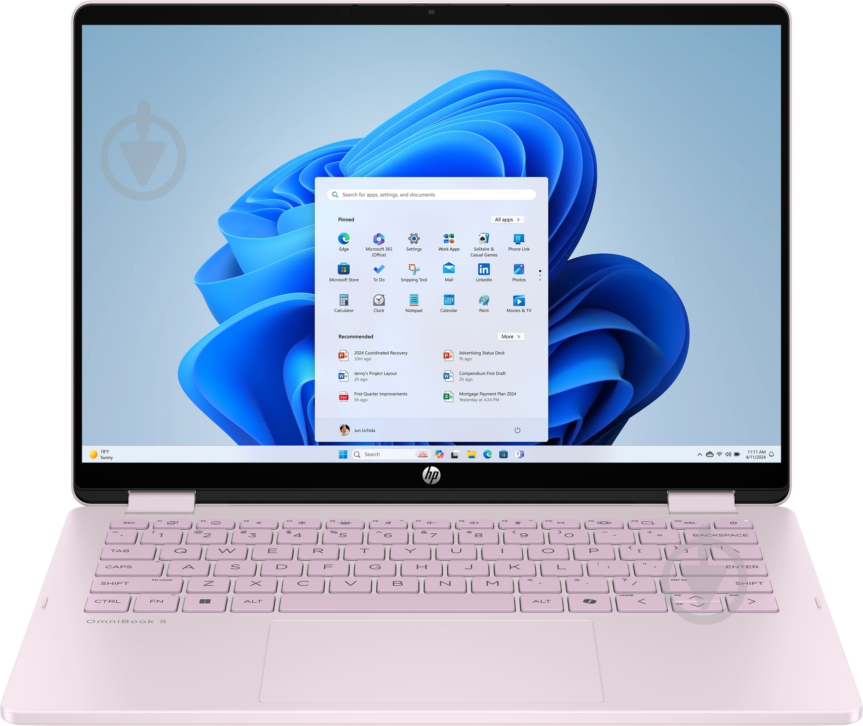 Ноутбук HP OmniBook 5 Flip x360 14" (BV5T6EA) pink - фото 1 Ноутбук HP OmniBook 5 Flip x360 14" (BV5T6EA) pink - фото 1