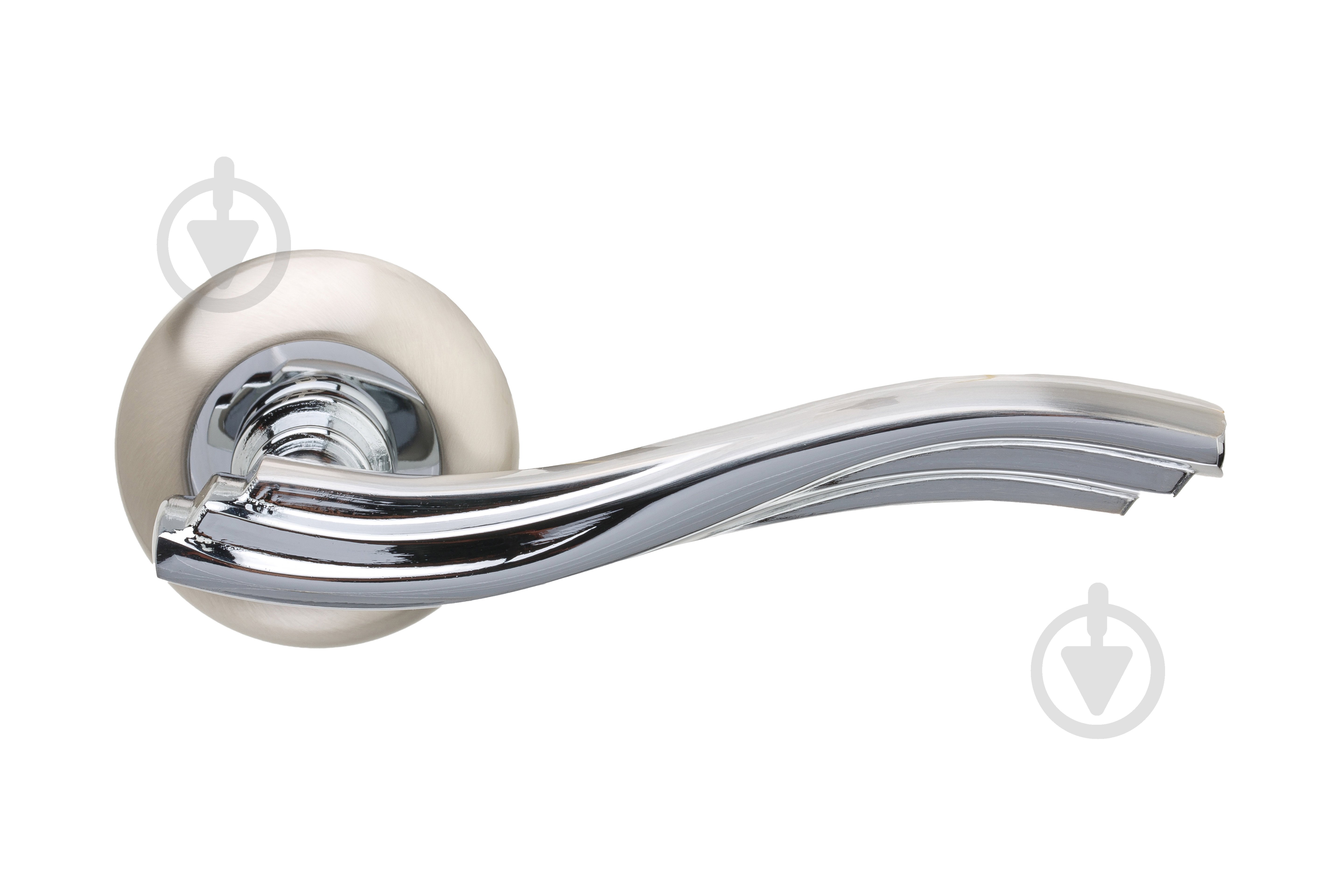 Ручка на розетке Gavroche RUBIDIUM Rb-A5 (SN/CP) матовый никель/полированный хром - фото 2 Ручка на розетке Gavroche RUBIDIUM Rb-A5 (SN/CP) матовый никель/полированный хром - фото 2