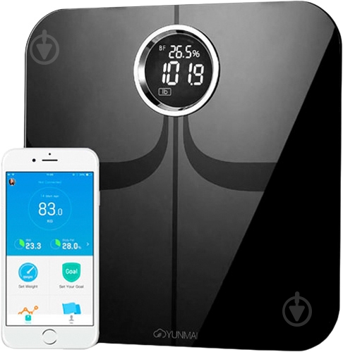 Весы напольные Yunmai Premium Smart Scale black (M1301-BK) - фото 1 Весы напольные Yunmai Premium Smart Scale black (M1301-BK) - фото 1