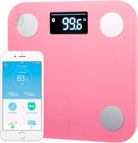Весы напольные Yunmai Mini Smart Scale pink (M1501-PK) - фото 1 Весы напольные Yunmai Mini Smart Scale pink (M1501-PK) - фото 1
