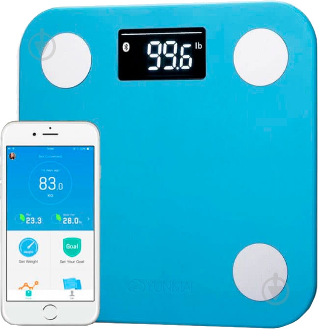 Весы напольные Yunmai Mini Smart Scale blue (M1501-BL) - фото 1