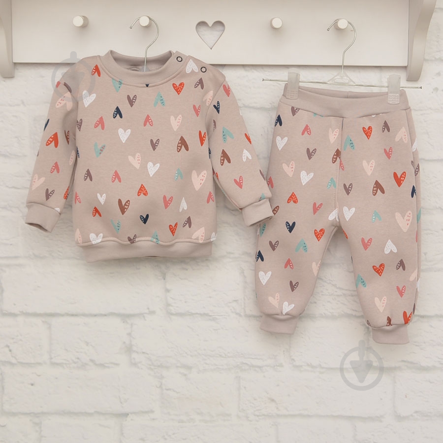 Комплект Blanka Сердечко серый р.62-68 - фото 1