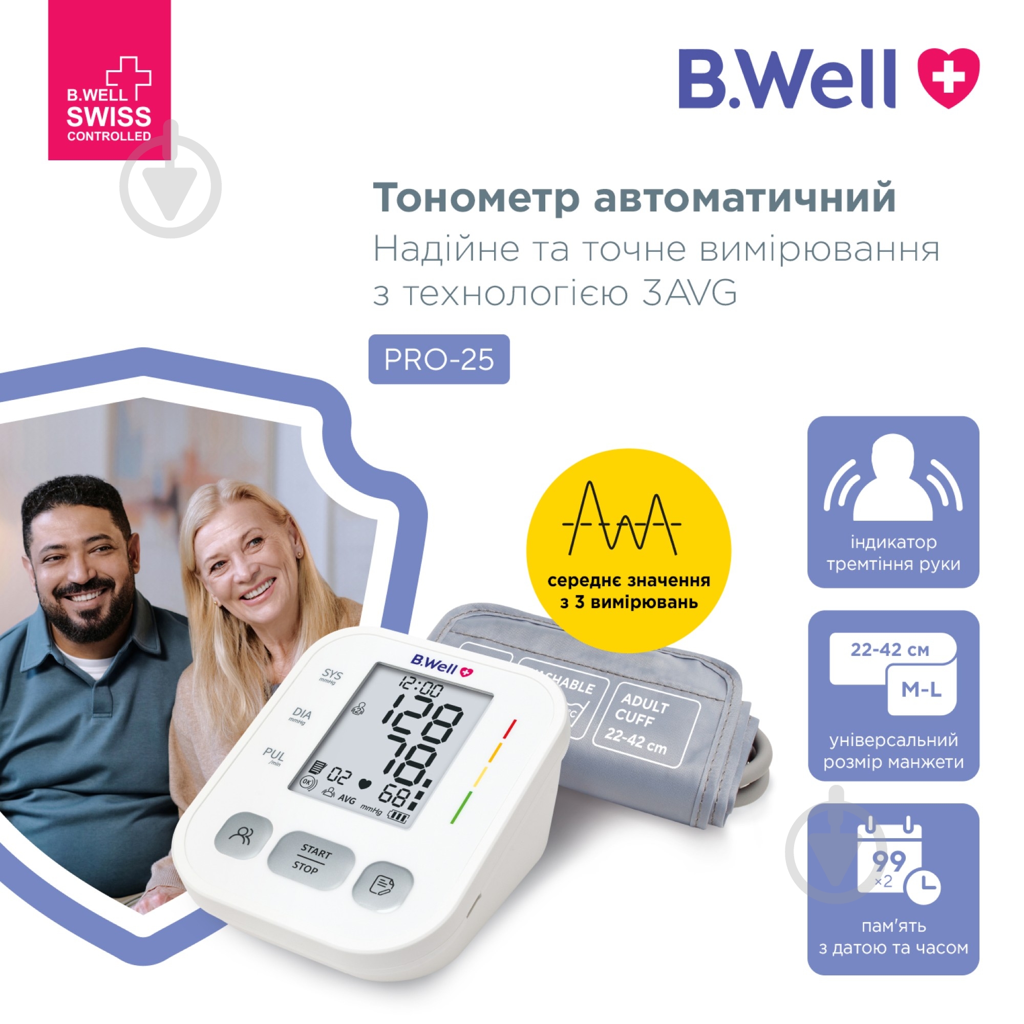 Тонометр электронный B.Well PRO-25 - фото 2