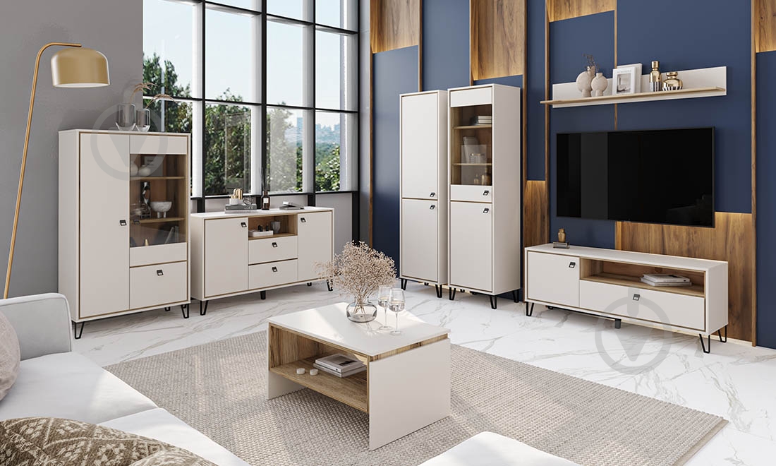 Полка навесная Lagom Тирион 1350x200 мм кашемир - фото 2