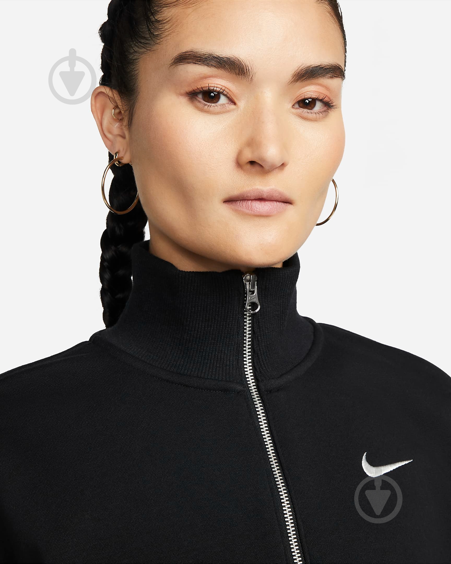 ᐉ Джемпер Nike W NSW PHNX FLC QZ CROP DQ5767-010 р.M черный